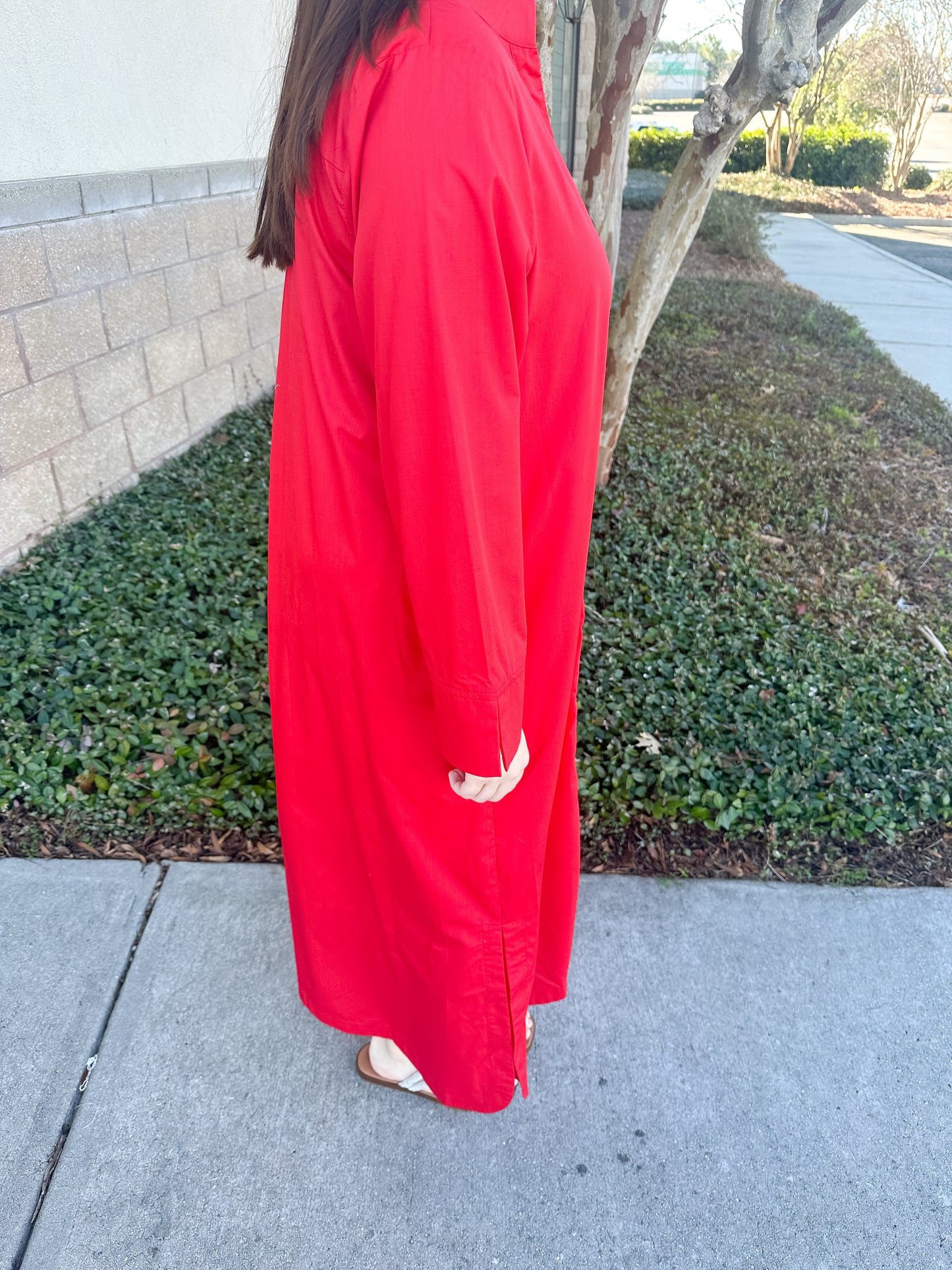 Savannah Basic Maxi Dress - Red