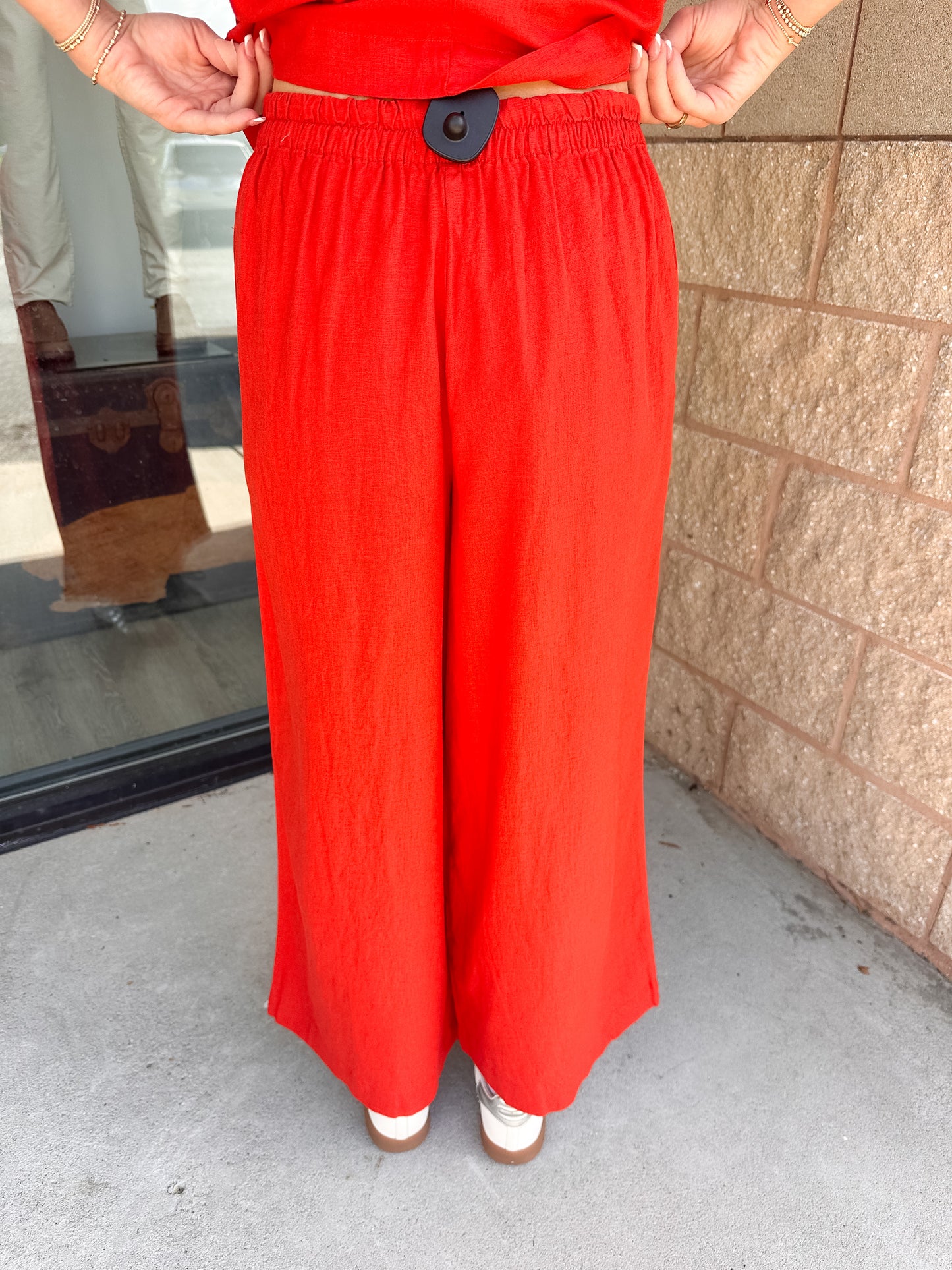 Scout Linen Pant - Chili Pepper