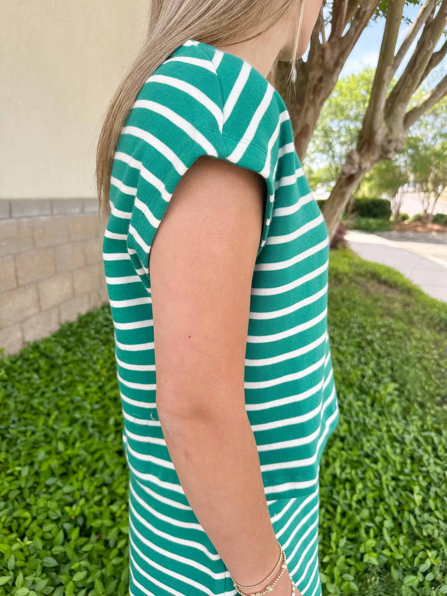Tilly Striped Top - Rainforest