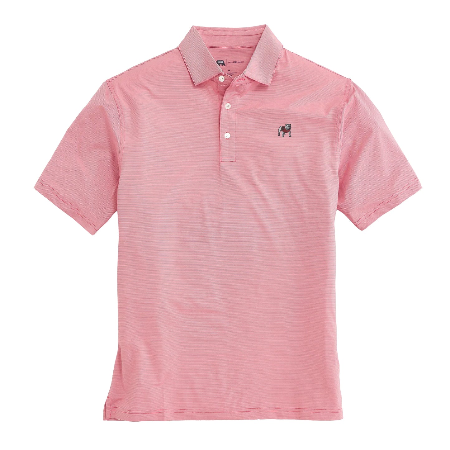 Onward Reserve UGA Hairline Stripe Standing Bulldog Polo -  Red