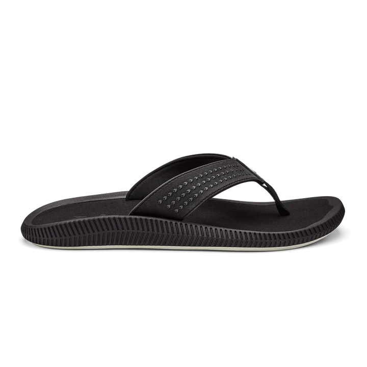 OluKai Men’s Ulele Water-Ready Beach Sandal - Black|Black
