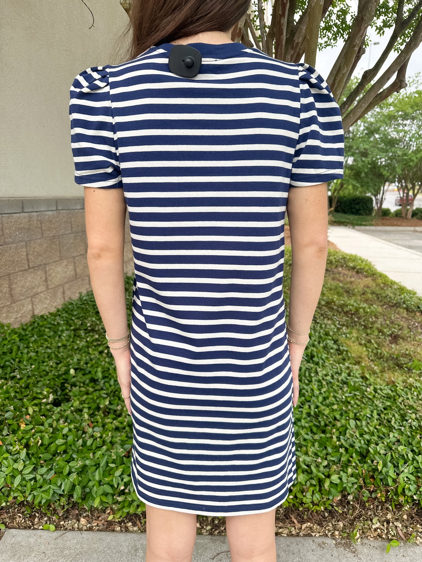 Carolina T-Shirt Dress - Navy & White