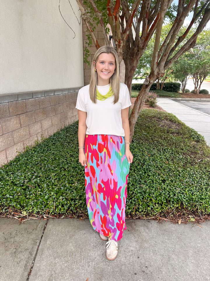 Caroline Pleated Maxi Skirt