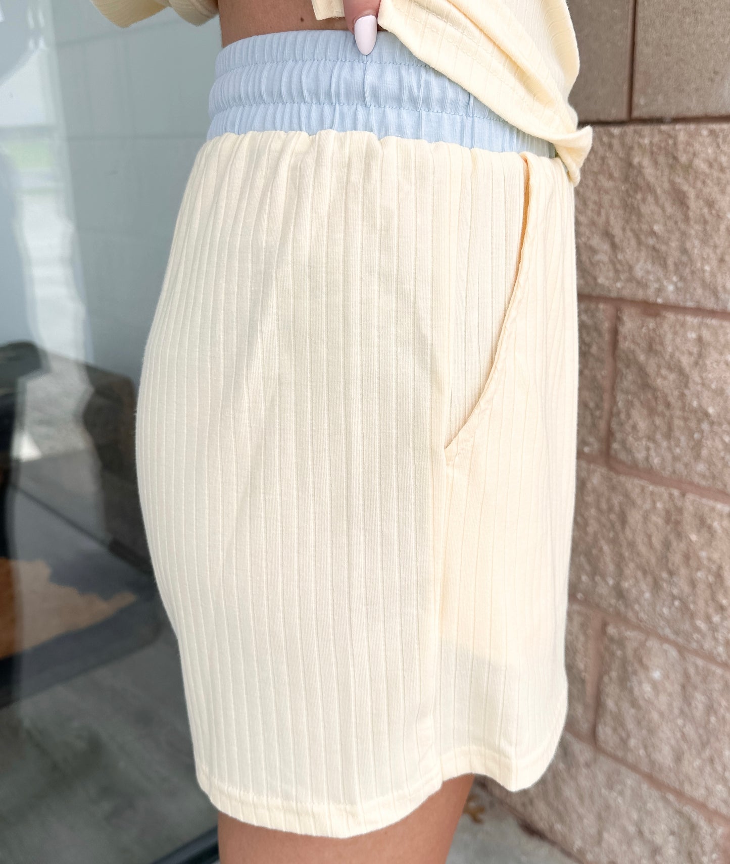 Esther Ribbed Set - Yellow