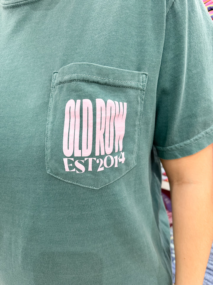 Old Row Chicks S/S Pocket T-Shirt - Emerald