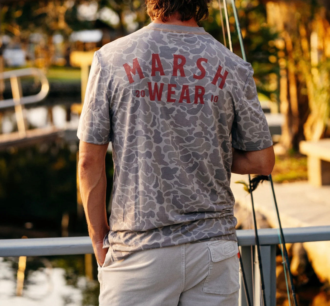 Marsh Wear Men’s Stackhouse Hagood S/S T-Shirt - Khaki Mallard Camo