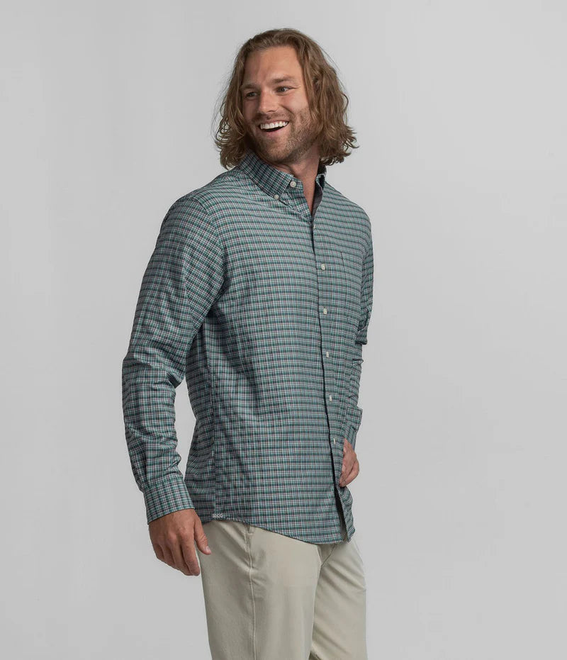 SSCO Men’s Bennett Plaid Button Down - Bayou Teal