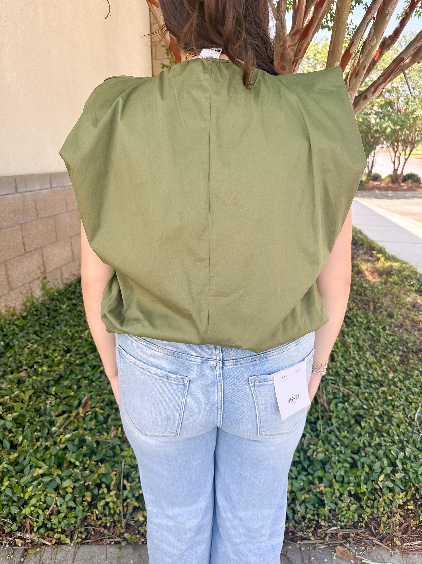 Francis Bubble Top - Olive