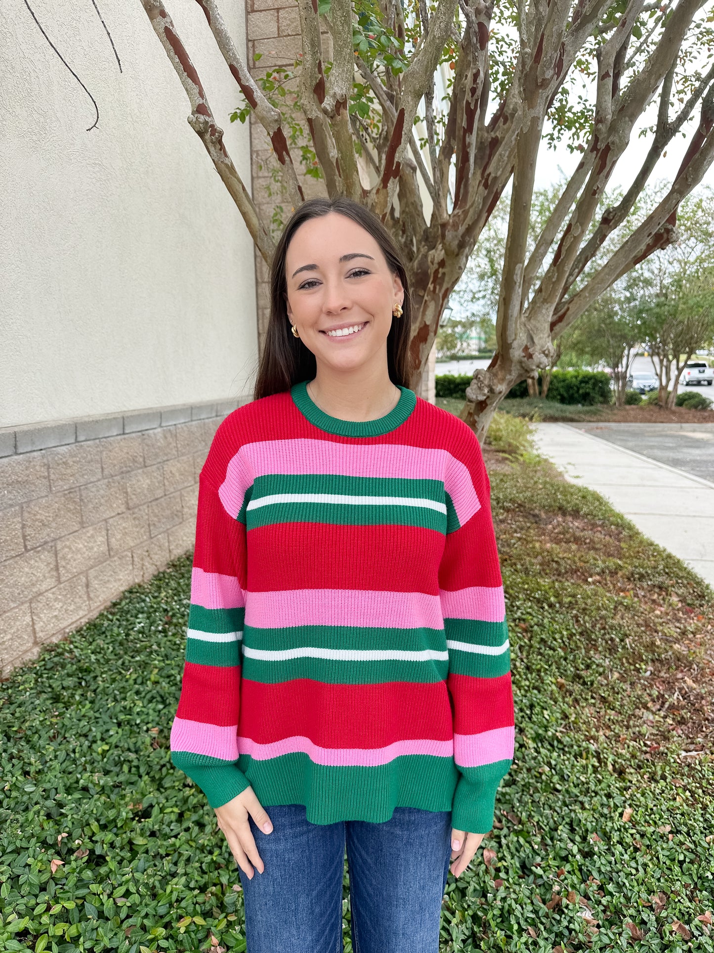MS Logan Sweater - Holiday Stripes