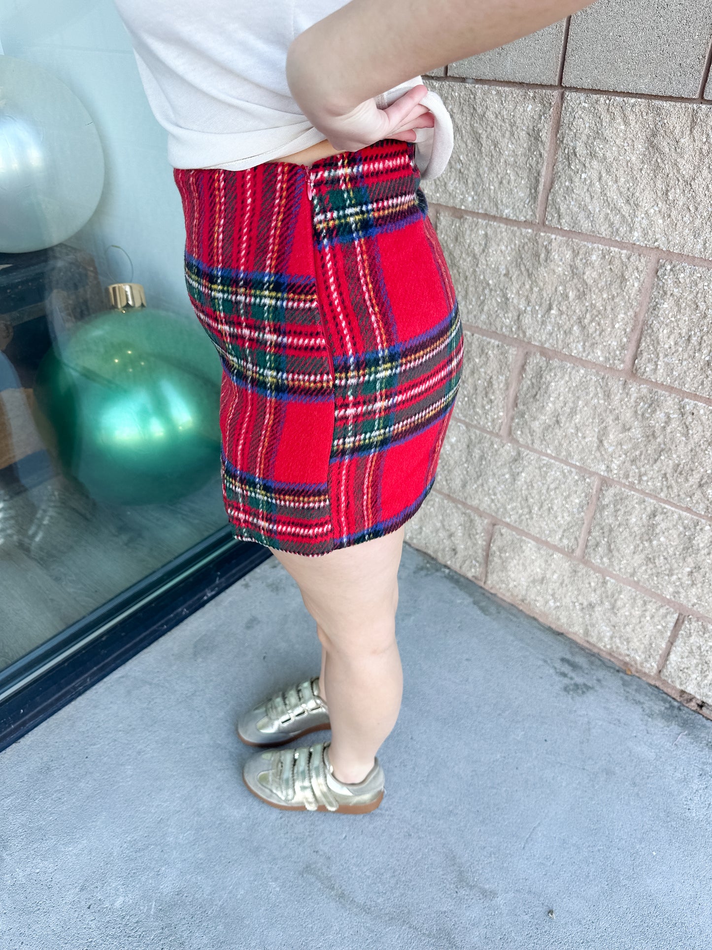December Plaid Skort