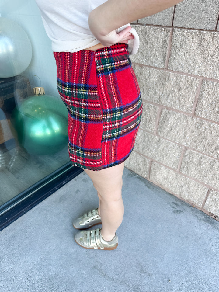 December Plaid Skort