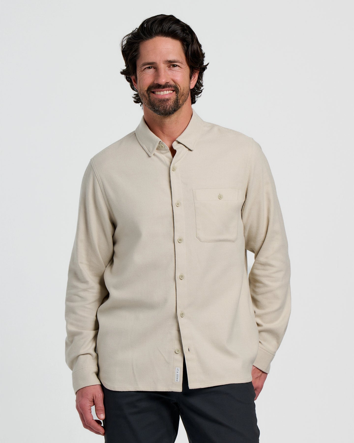 FreeFly Men’s Seawool Flannel Shirt - Sandstone