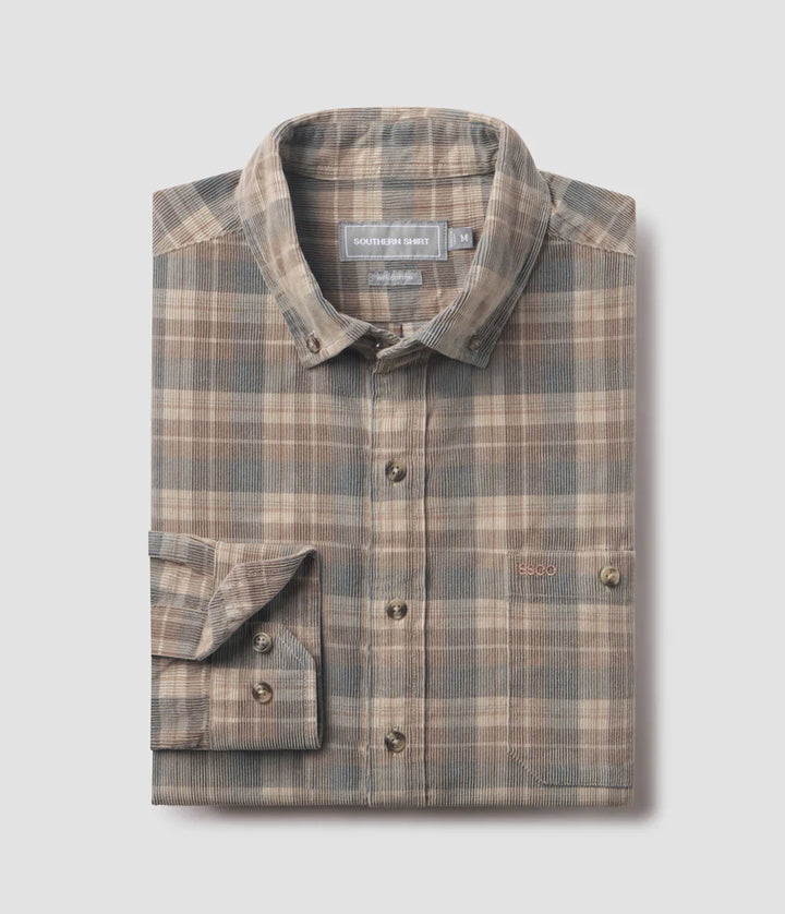 SSCO Men’s Braxton Lightweight Cord Flannel - Boulder
