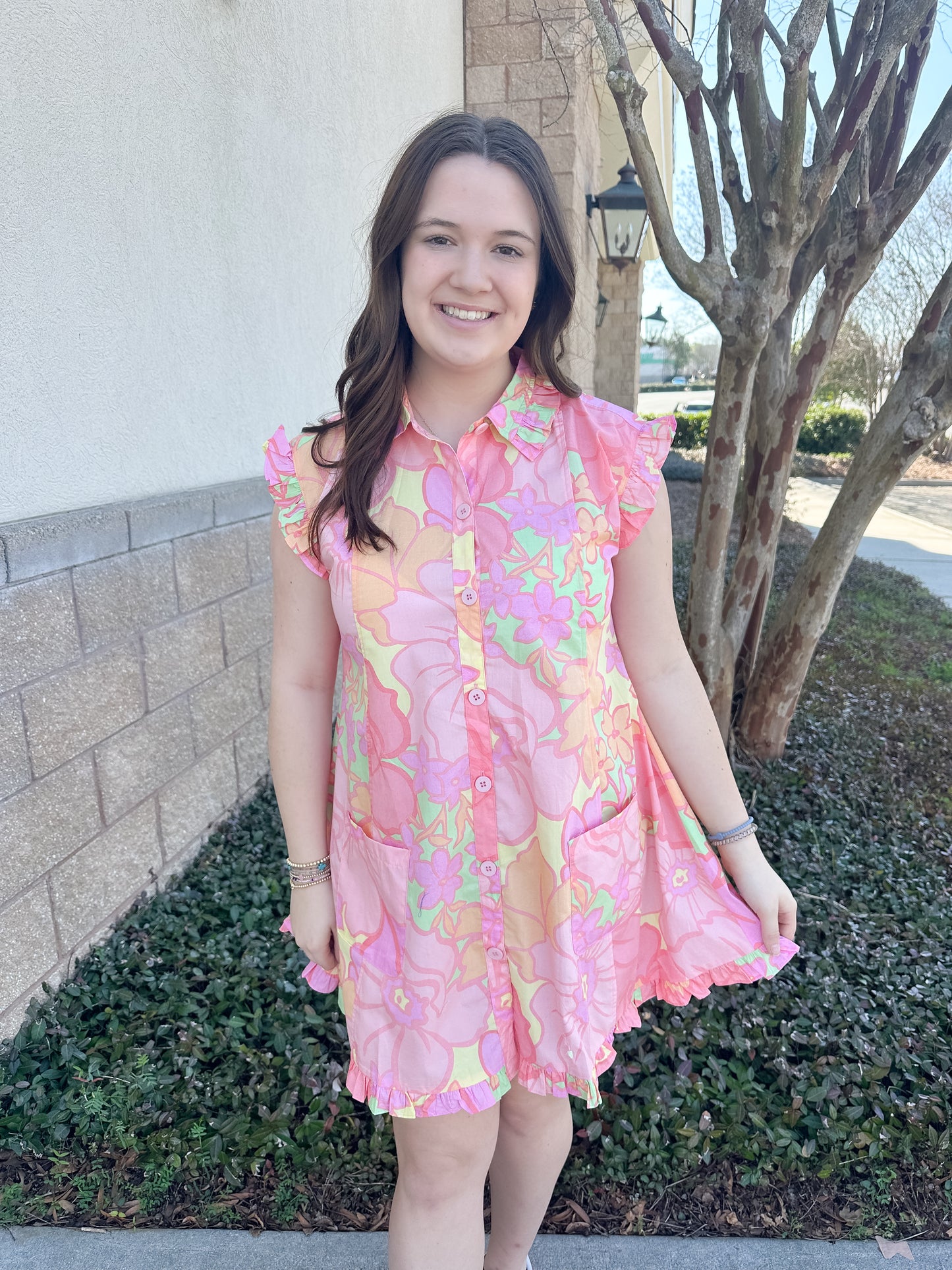 Andrea Pastel Pocket Mini Dress