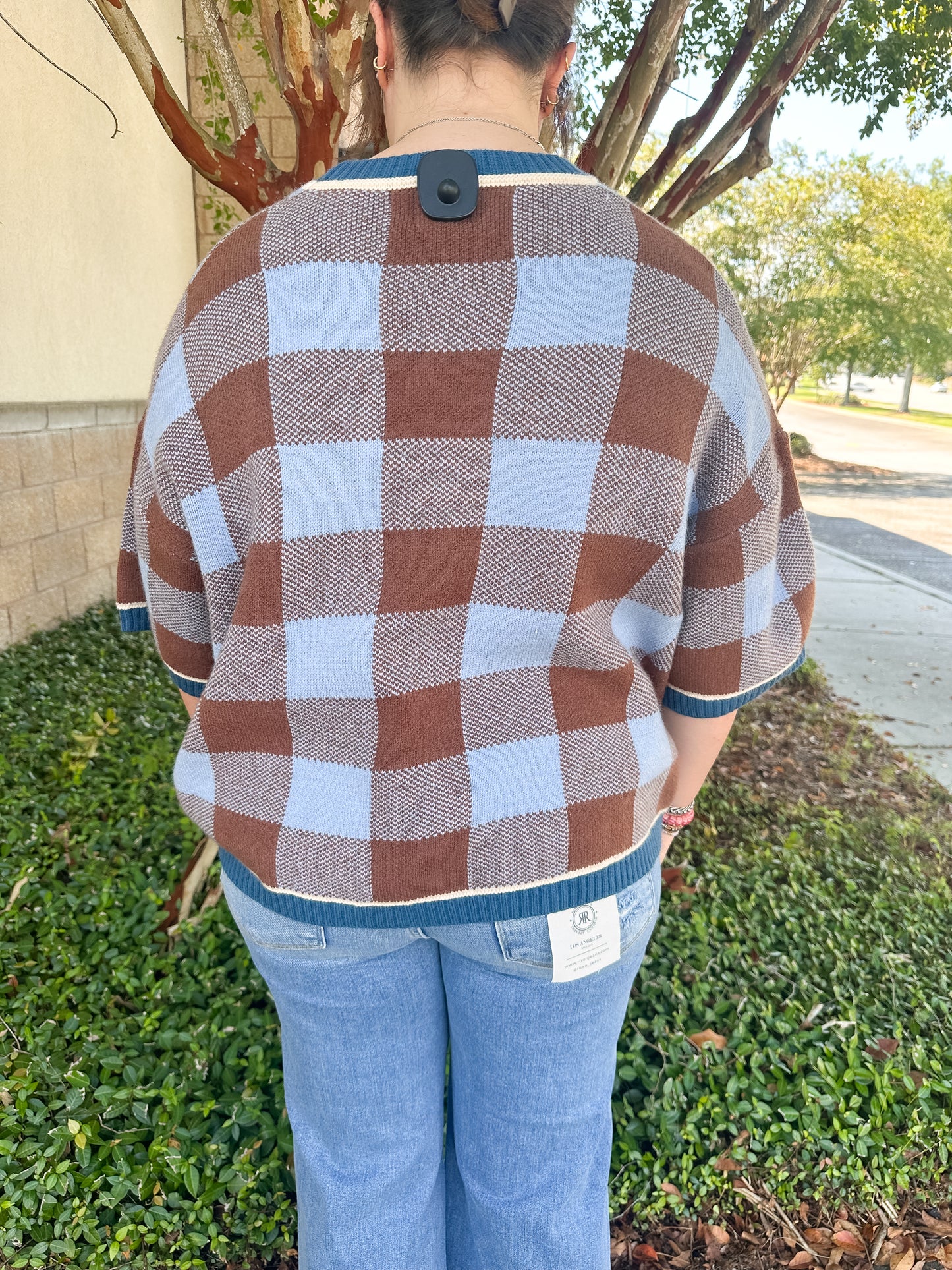 Milly Checkered Sweater