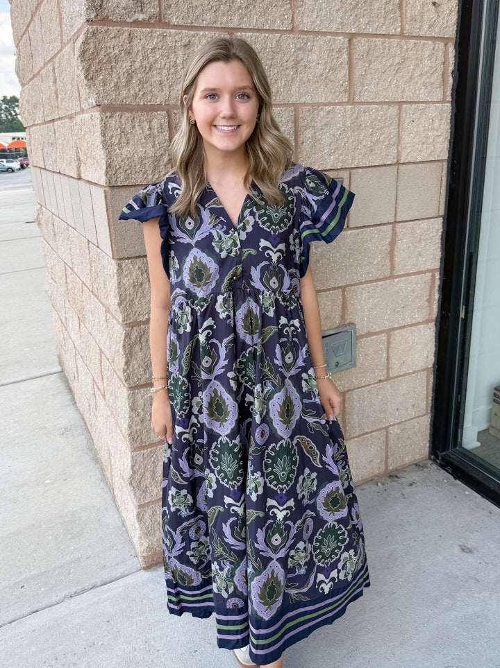 Louisiana Maxi Dress - Navy