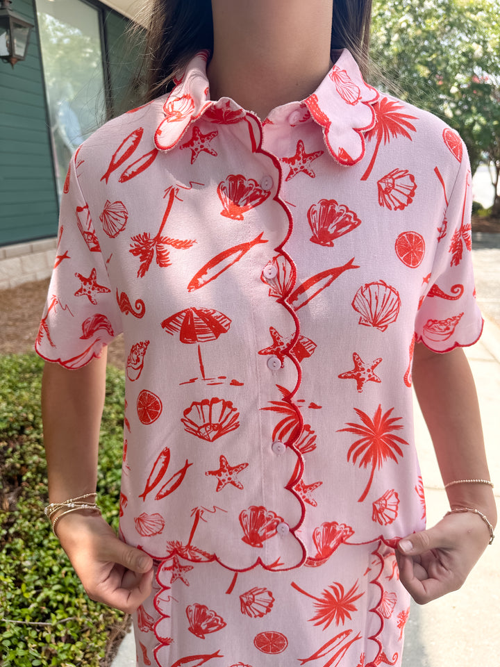 Angie Scallop Top