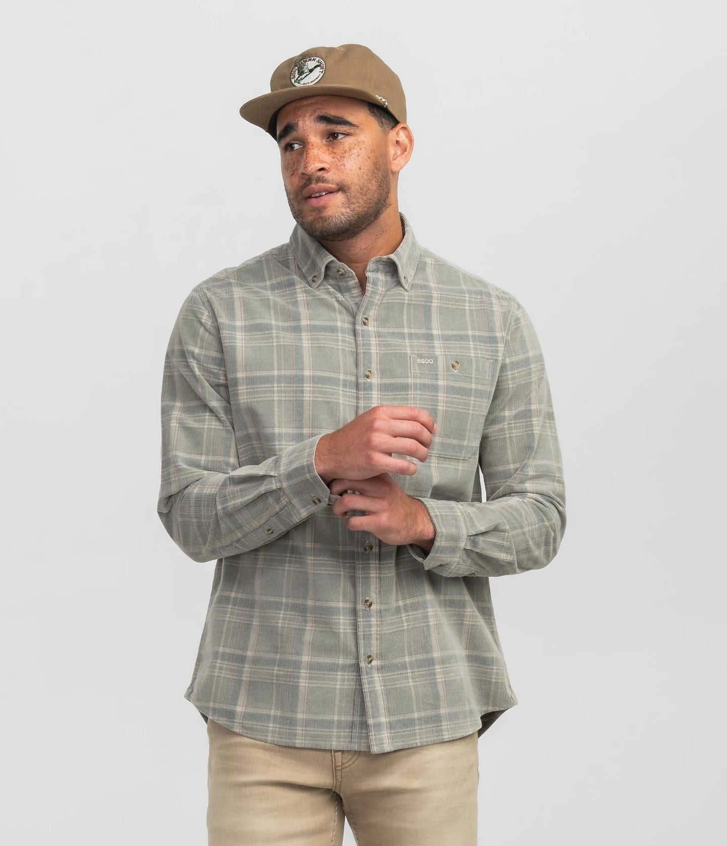 SSCO Men's Braxton Lightweight Cord Flannel