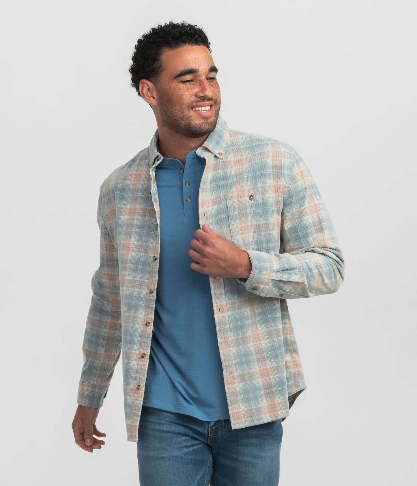 SSCO Men's Braxton Lightweight Cord Flannel