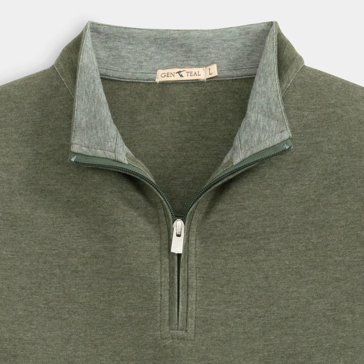 Genteal Fall ‘24 Cotton Modal 1/4 Zip - Olive