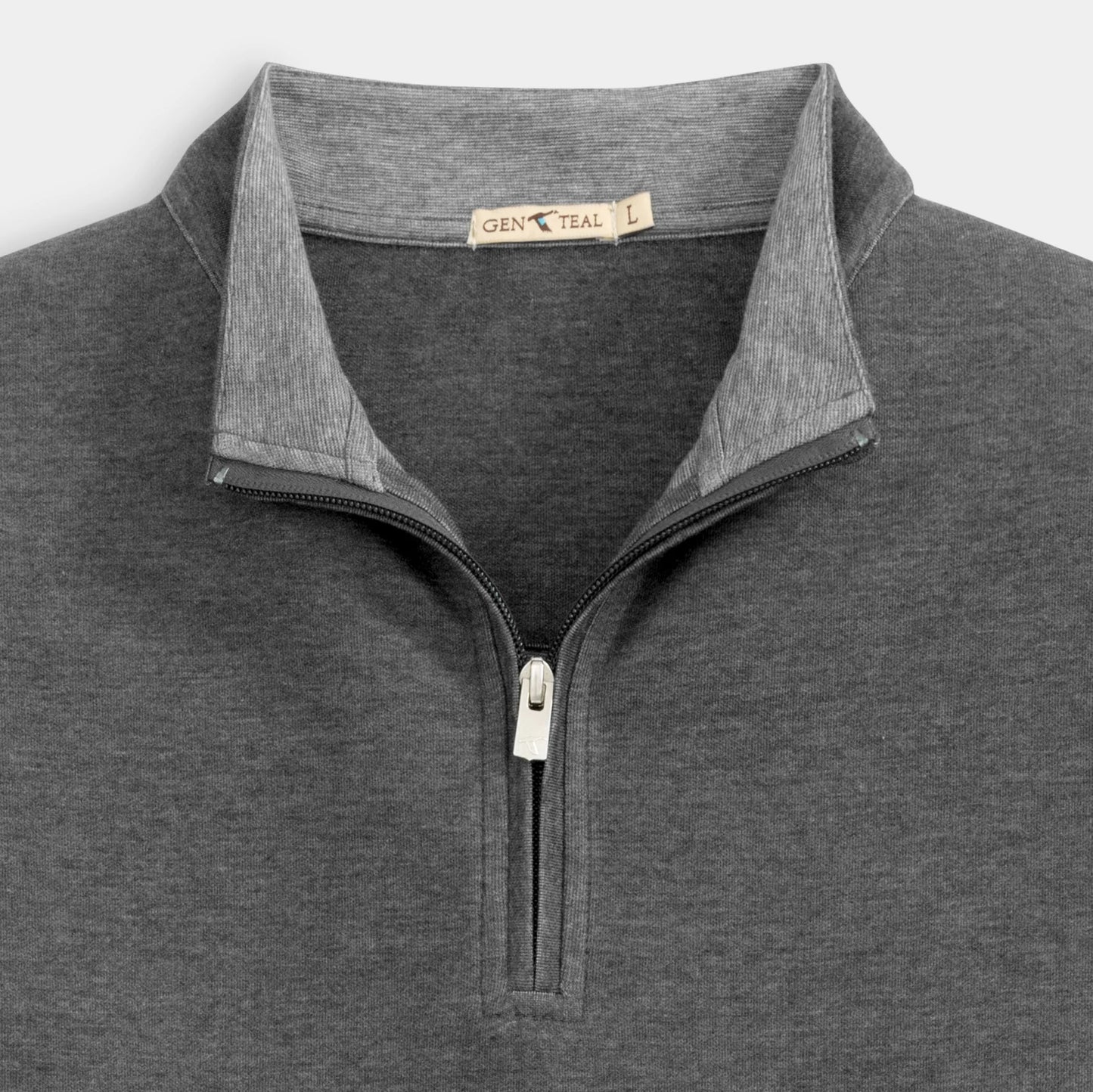 Genteal Fall ‘24 Cotton Modal 1/4 Zip - Charcoal