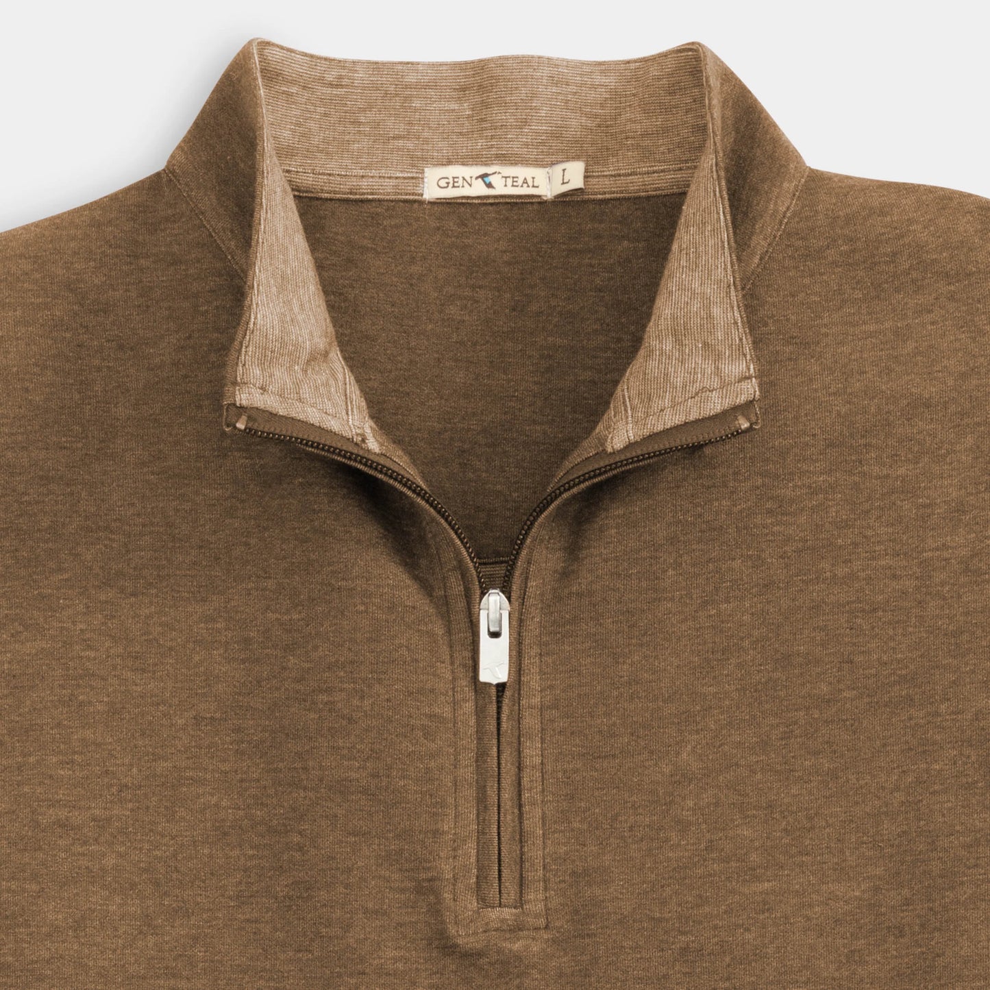 Genteal Fall ‘24 Cotton Modal 1/4 Zip - Cigar