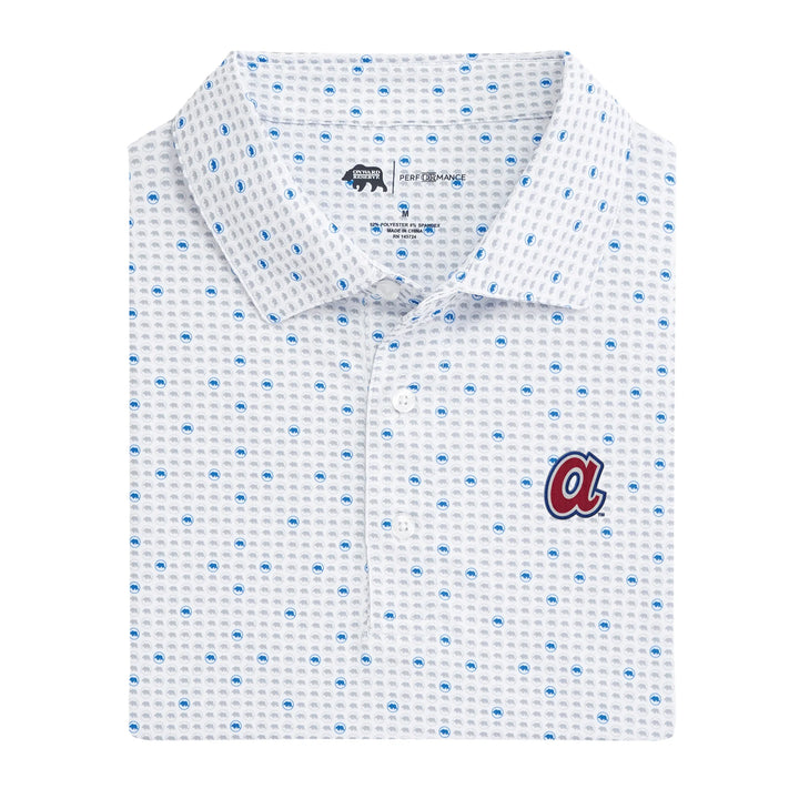 Onward Reserve Atlanta Braves Cooperstown Tour Logo Printed Performance Polo - Sport Blue