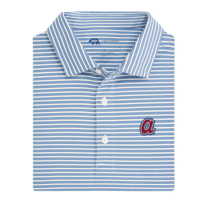 Onward Reserve Atlanta Braves Cooperstown Mulligan Stripe Performance Polo - Sky