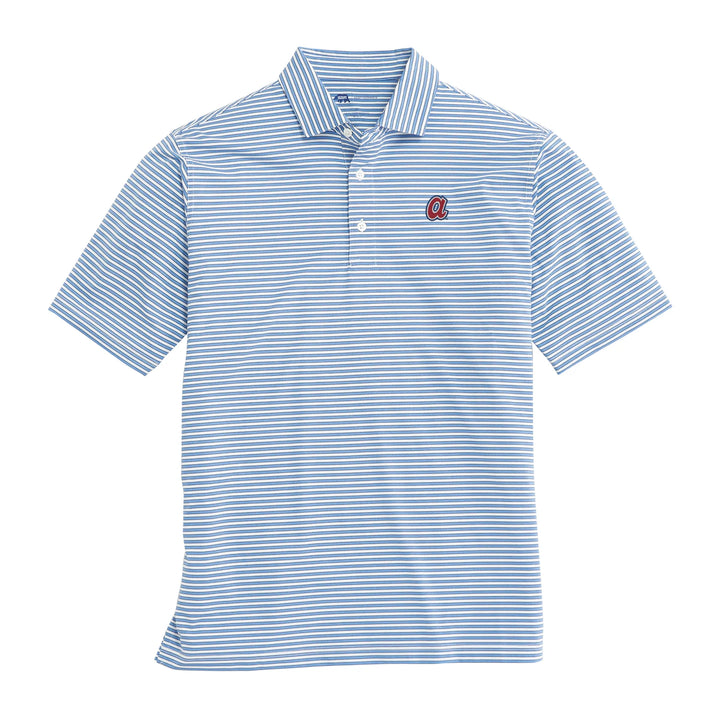 Onward Reserve Atlanta Braves Cooperstown Mulligan Stripe Performance Polo - Sky