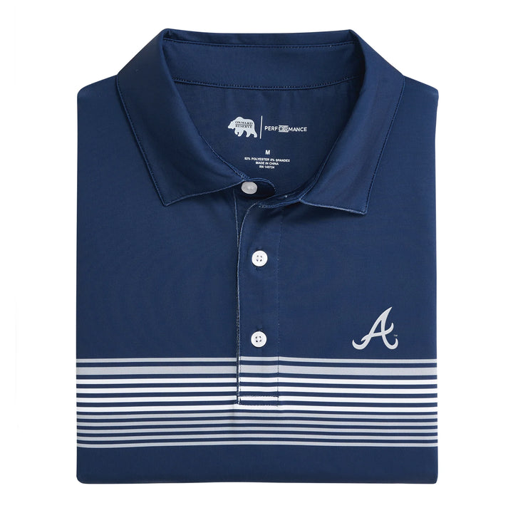 Onward Reserve Atlanta Braves Prestwick Printed Performance Polo - True Navy