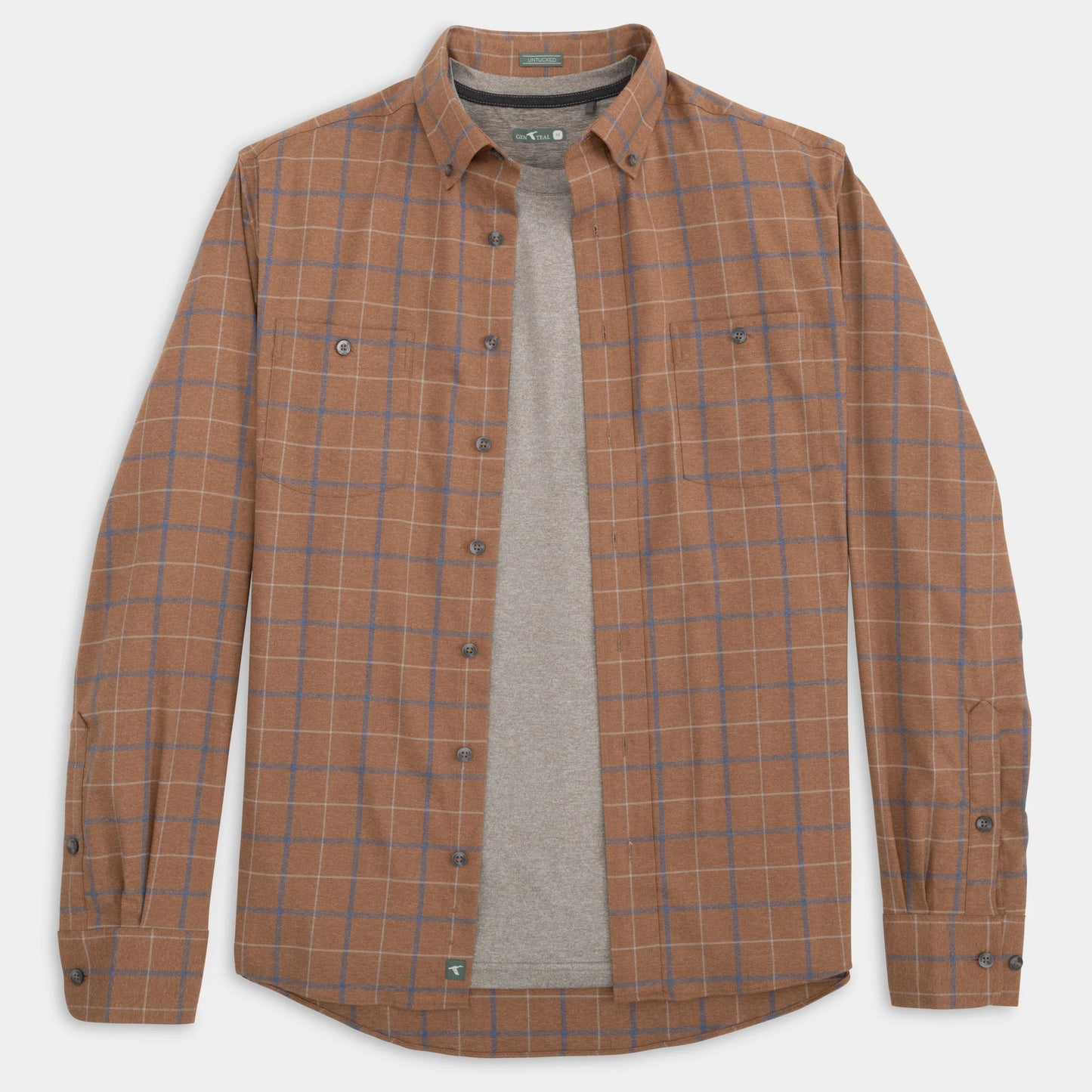 Genteal Fall ‘24 Sawyer Untucked Performance Flannel - Maple