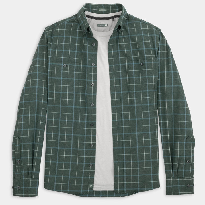 Genteal Fall ‘24 Sawyer Untucked Performance Flannel - Lagoon