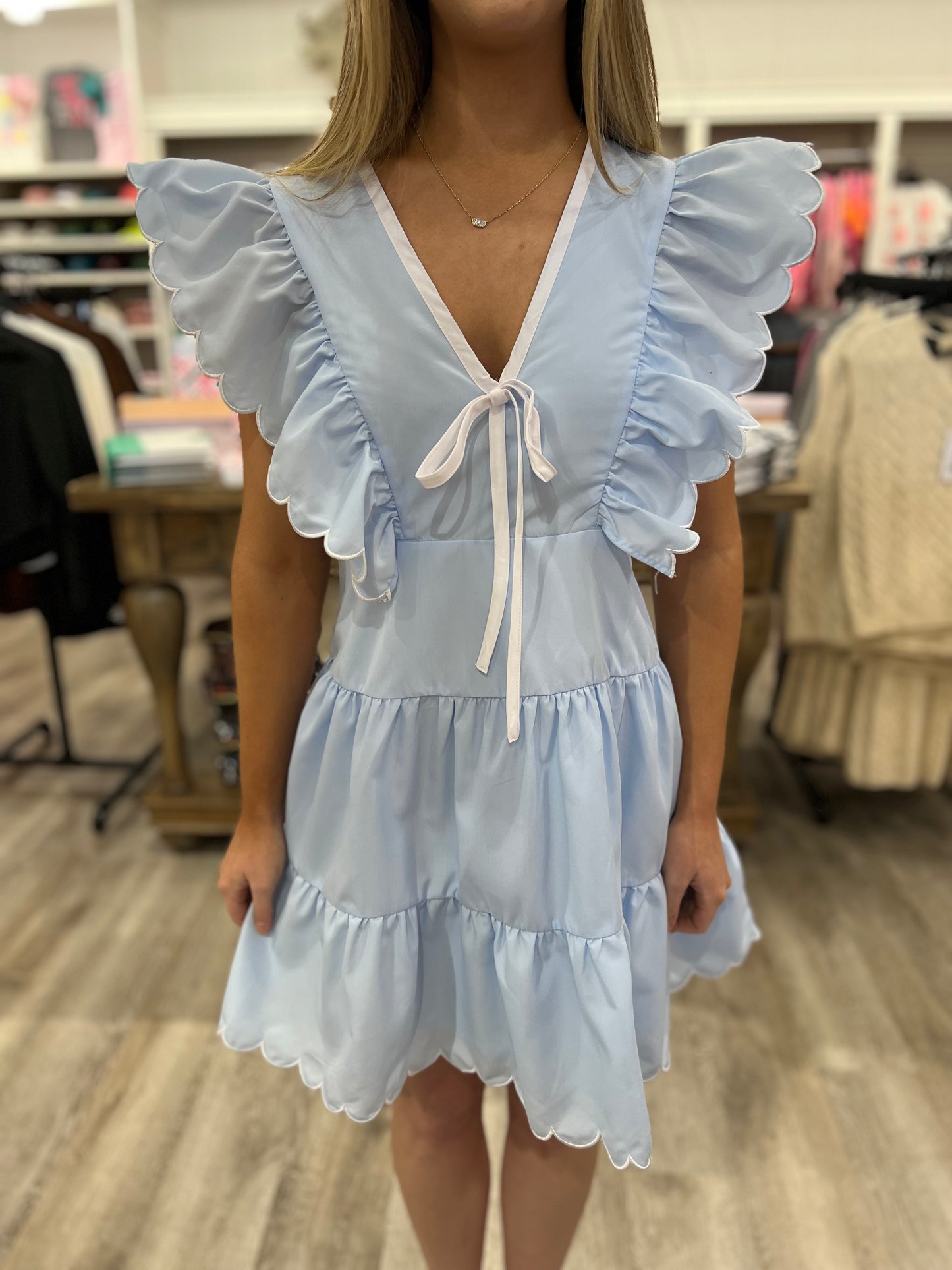 Small World Dress - Baby Blue