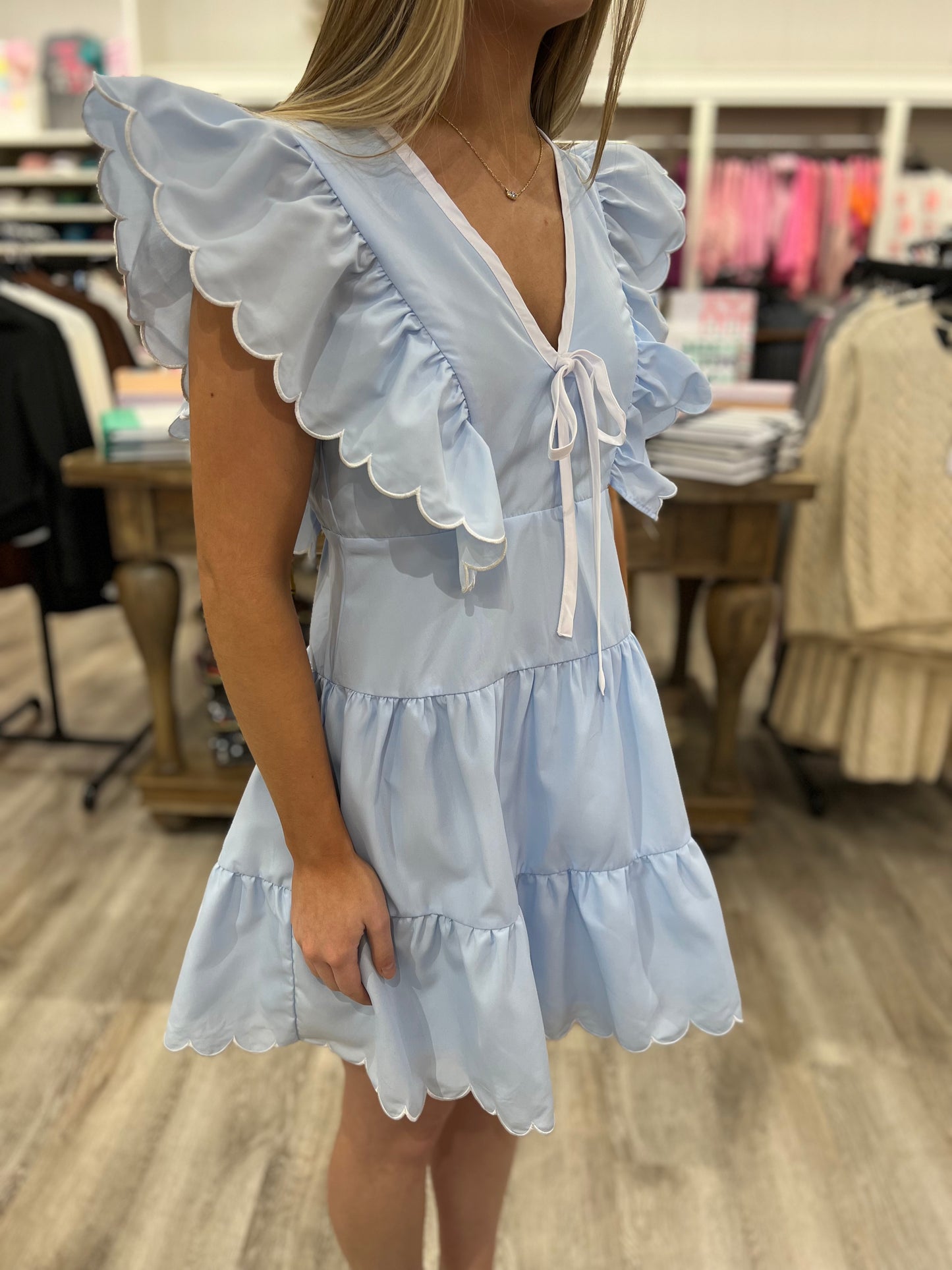 Small World Dress - Baby Blue