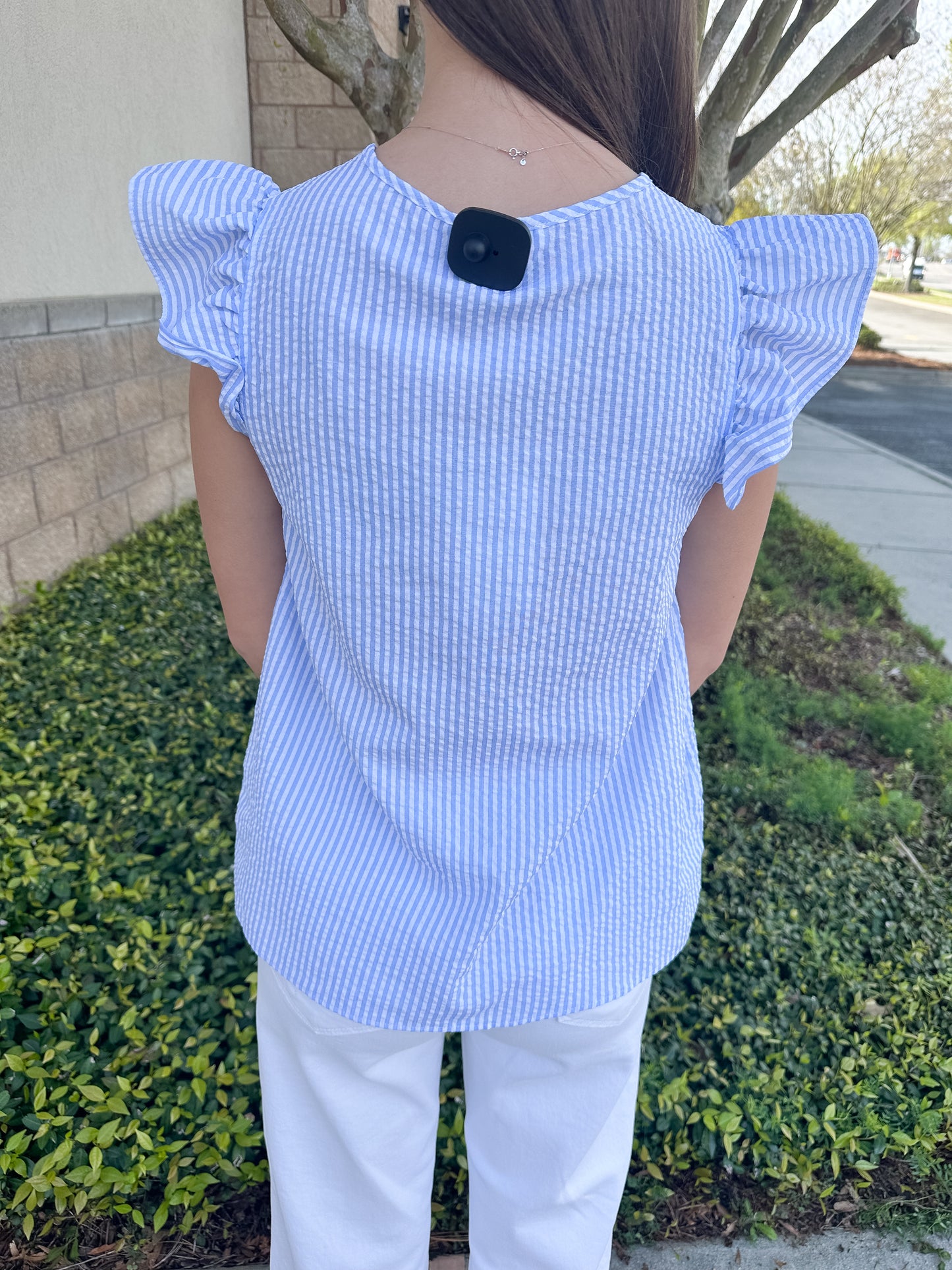 Lydia Top - Blue & White