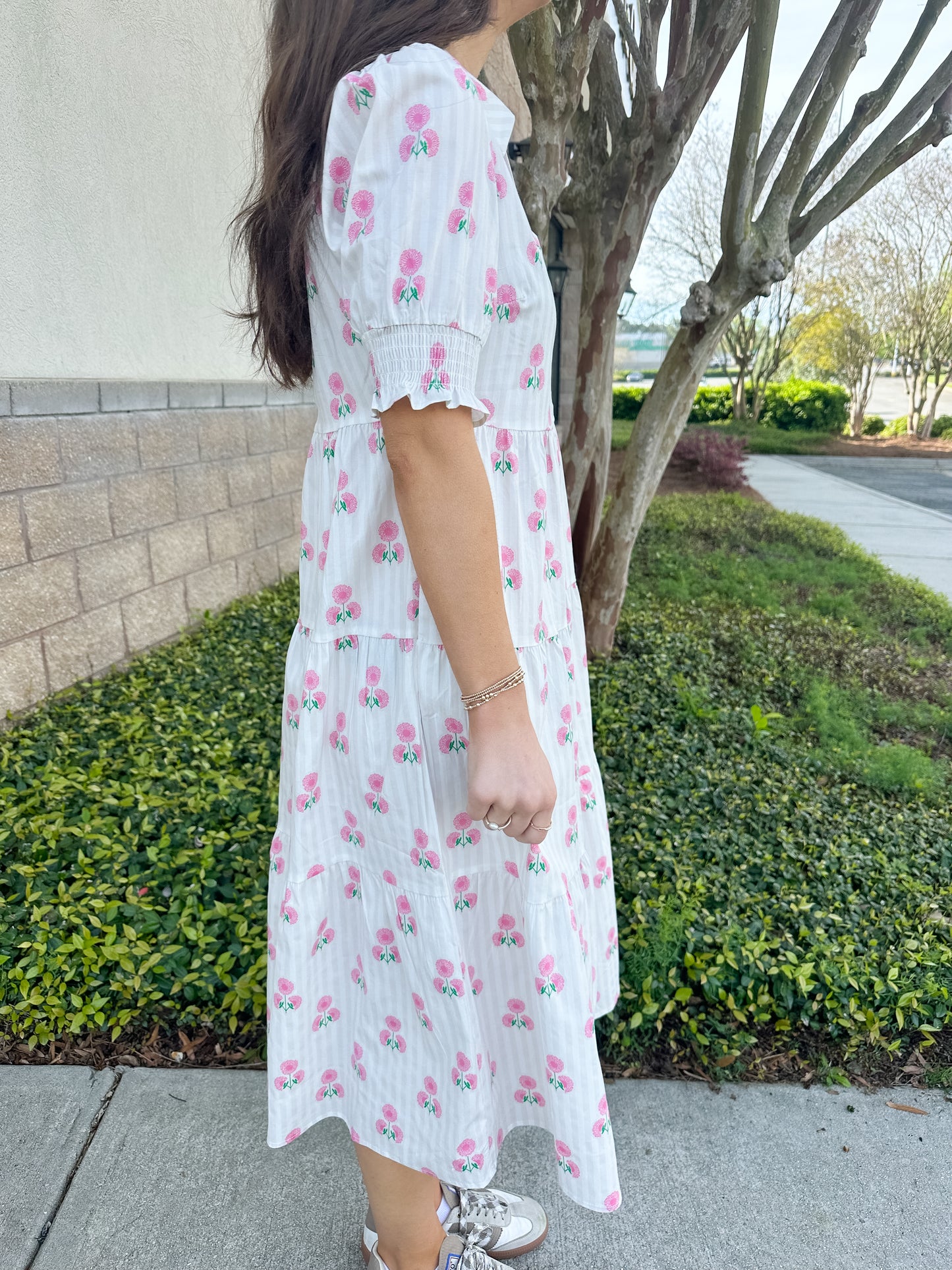 Molly Dress - Sweetbriar Stripe Pink