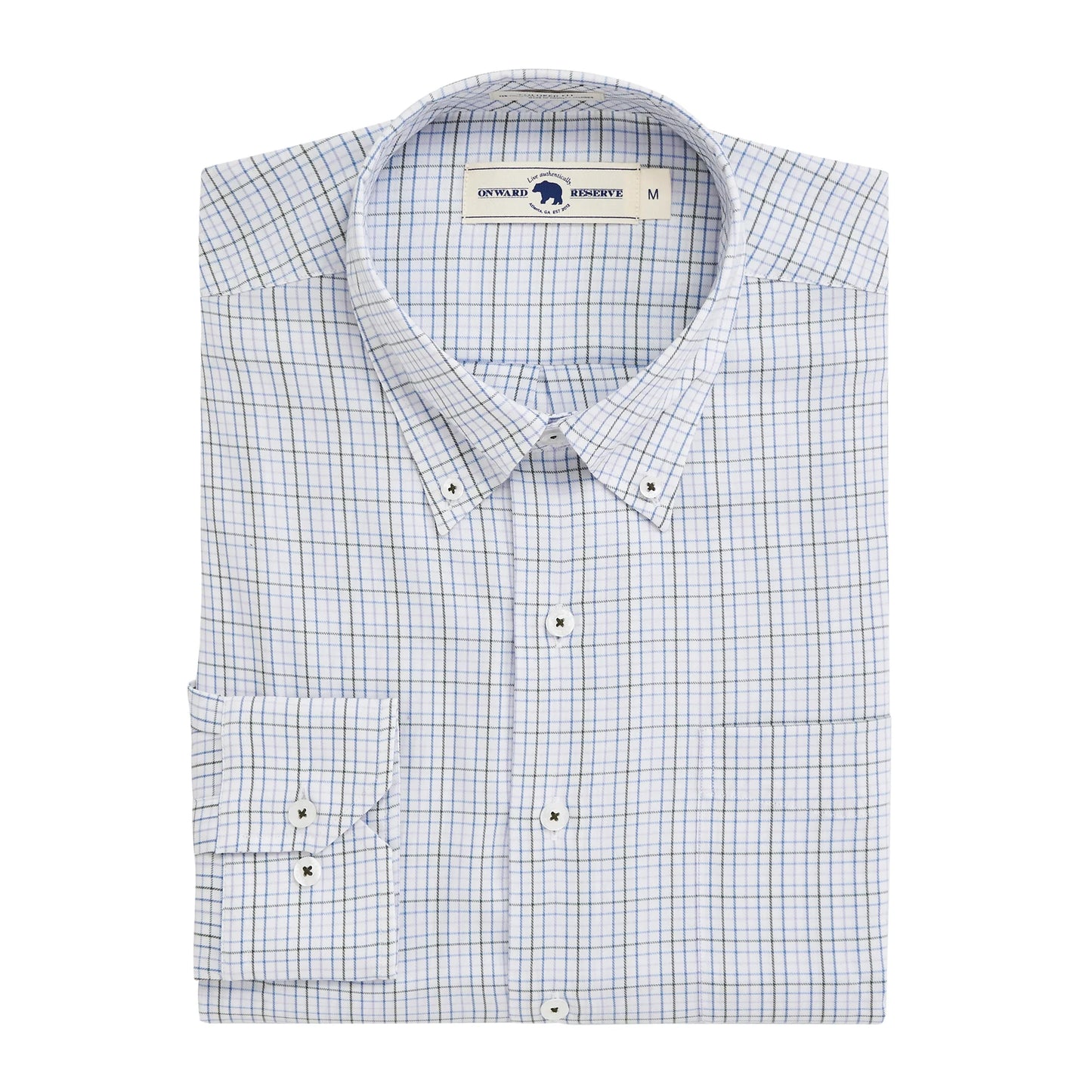 Onward Reserve Cromarty Tailored Fit Brushed Performance Twill Button Down