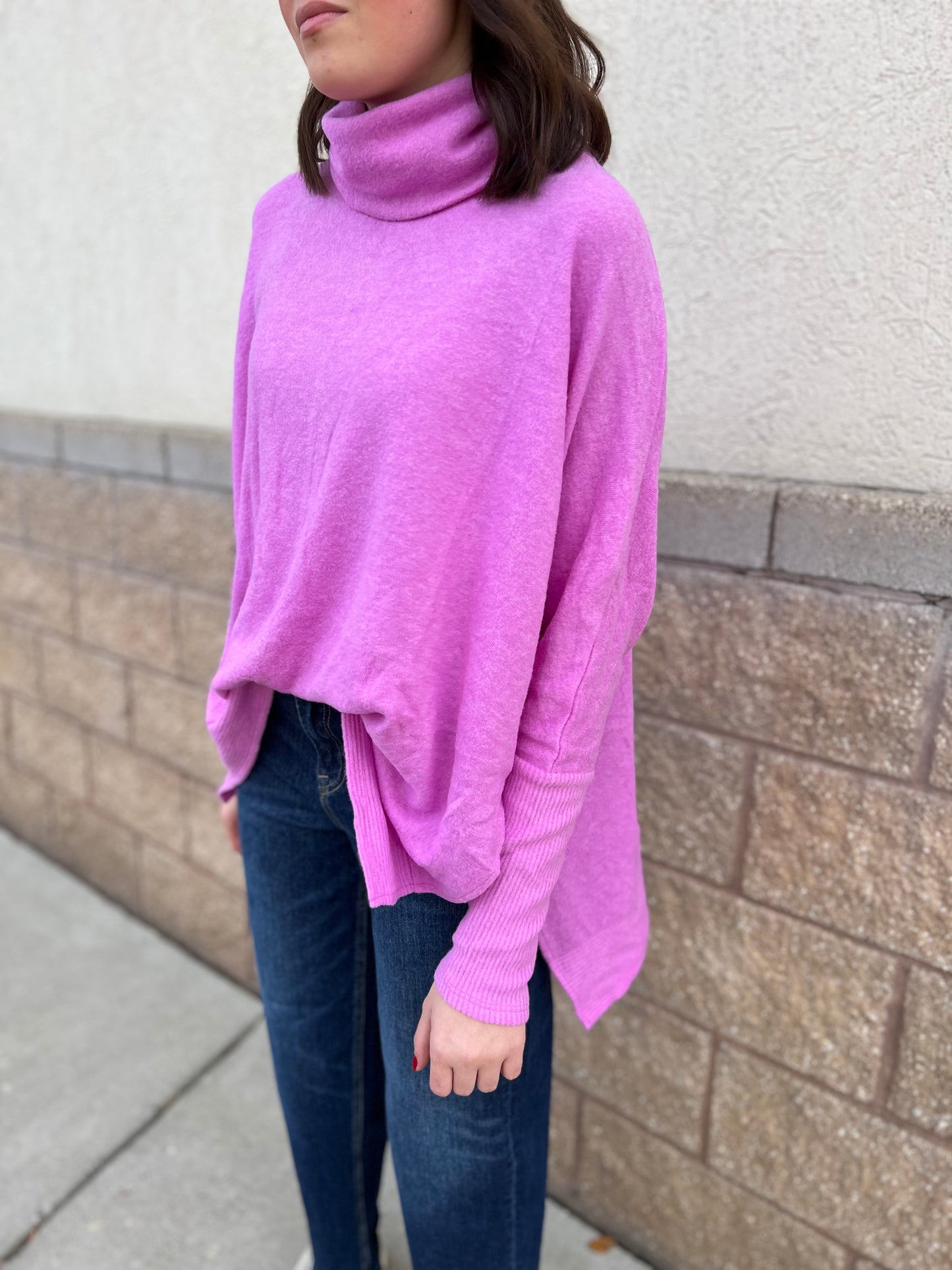 Slouchy Sunday Tunic - Fuchsia