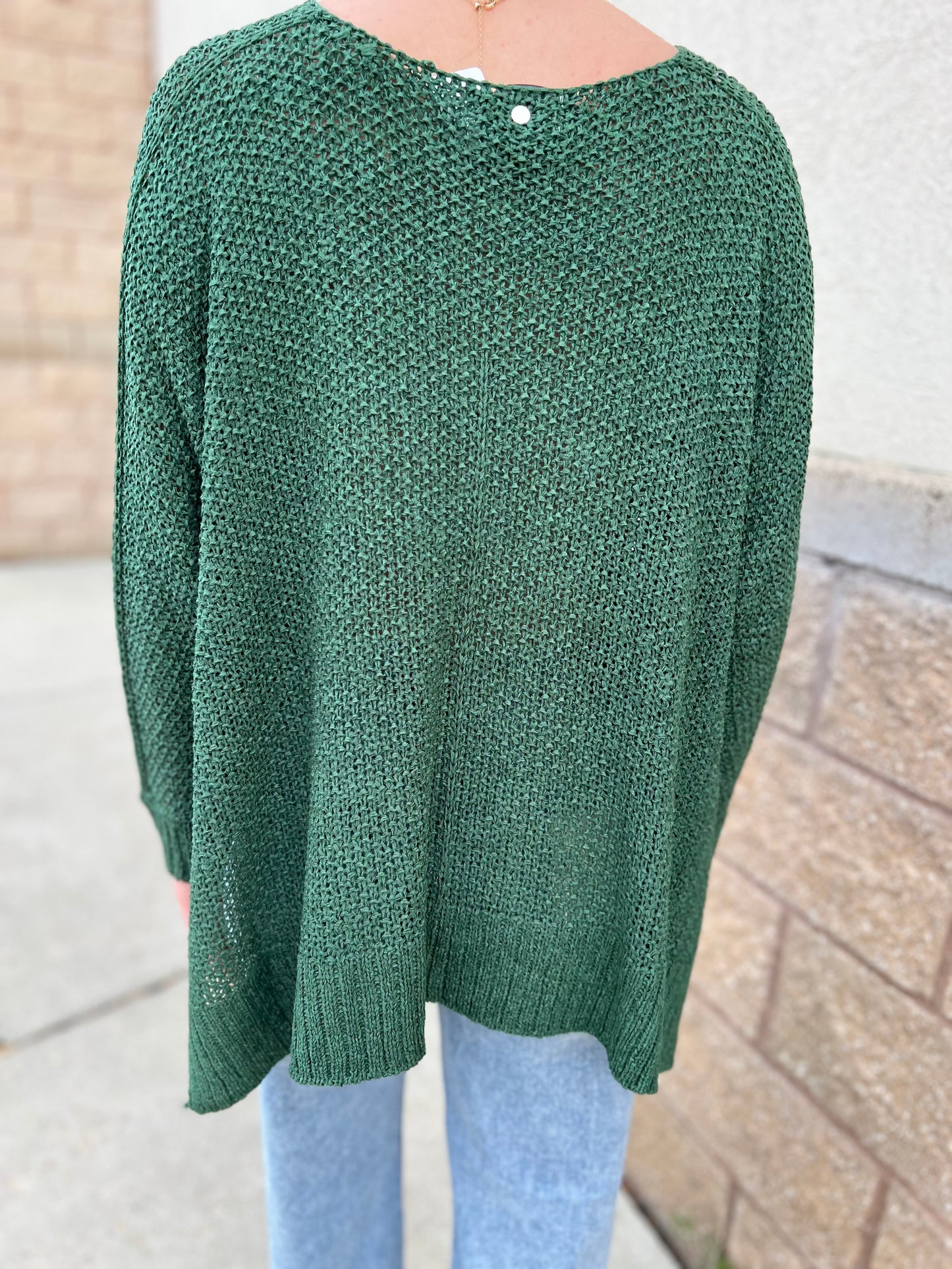 On The Way Sweater - Evergreen