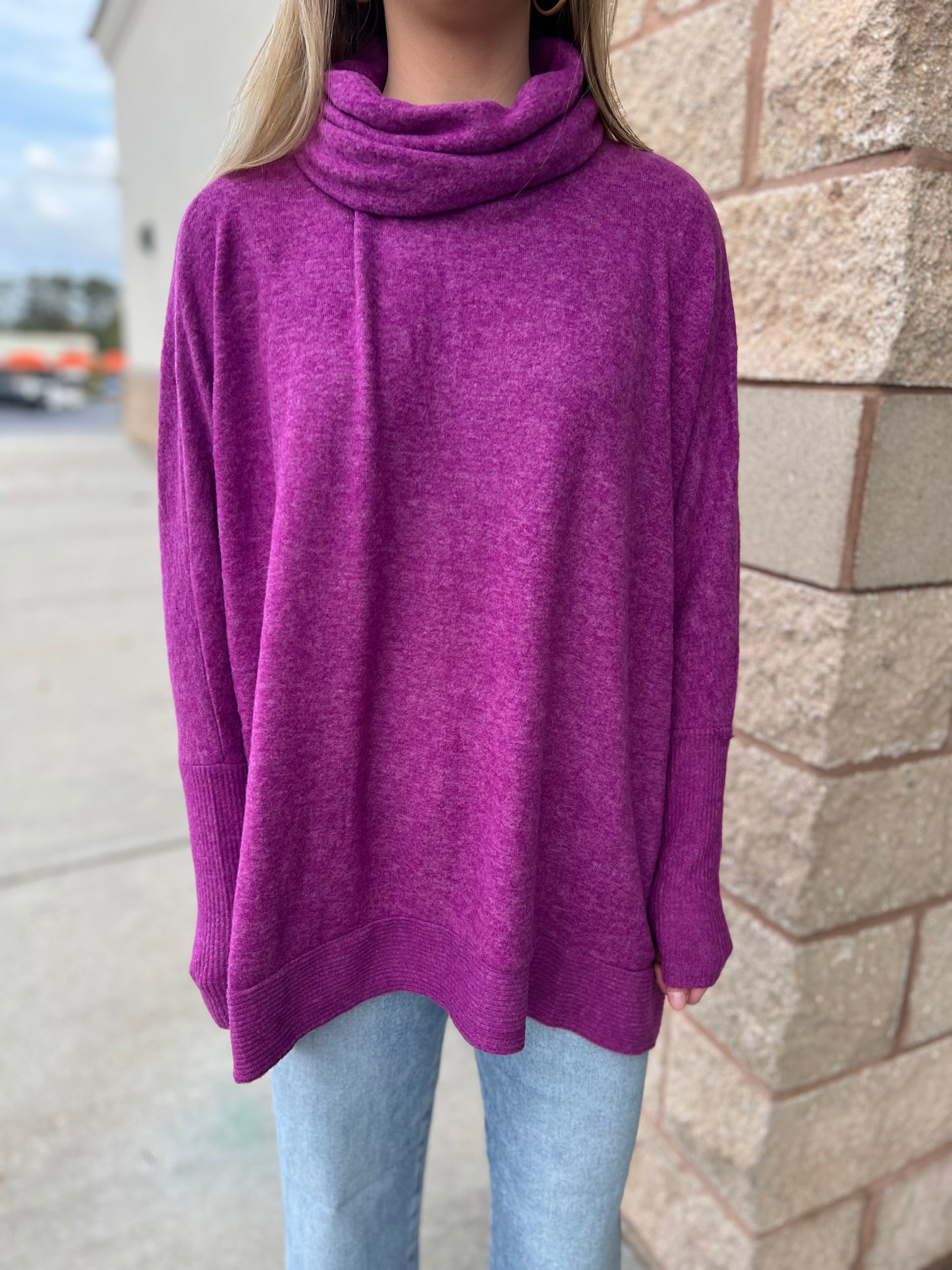 Slouchy Sunday Tunic - Plum