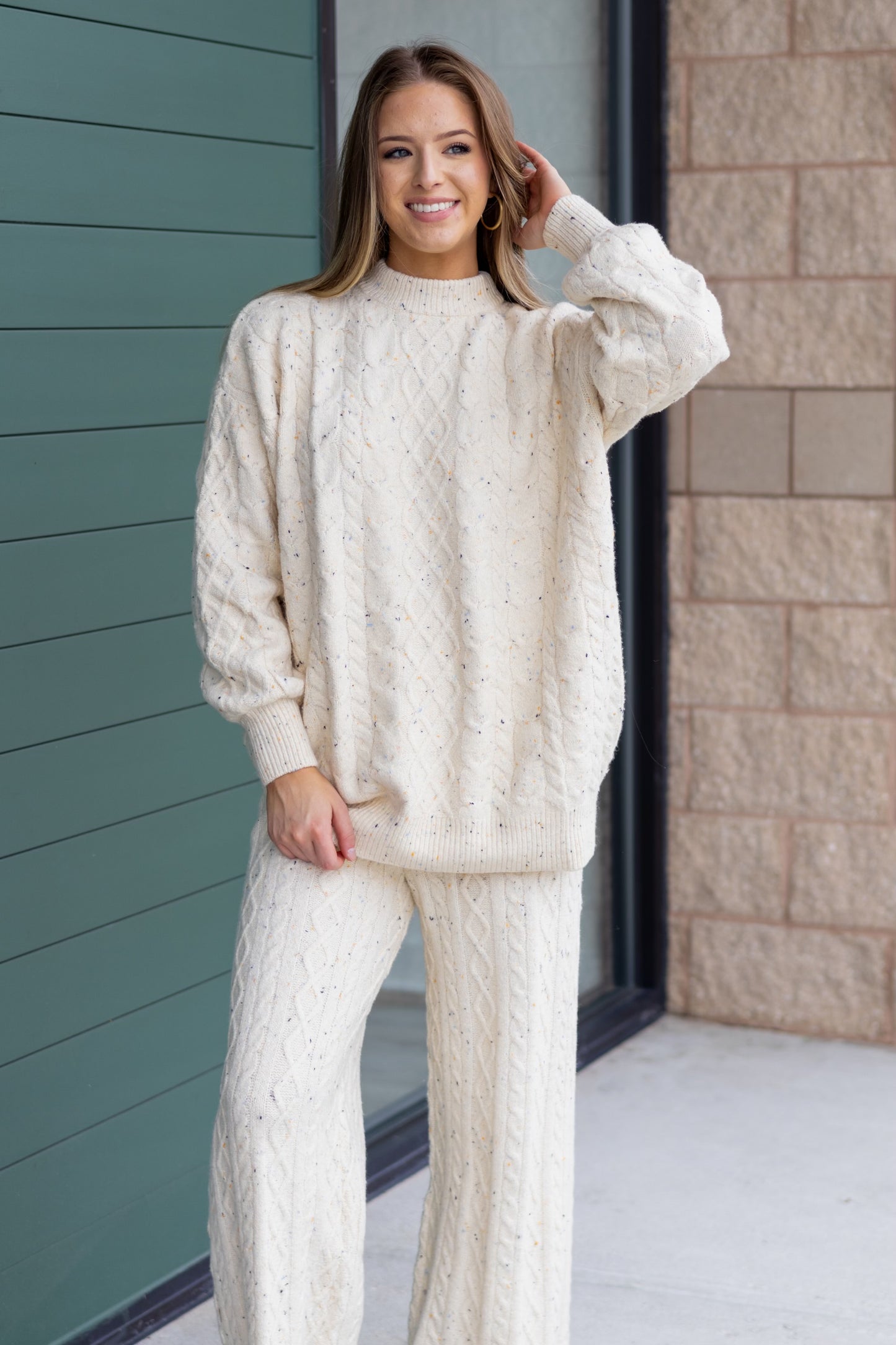 Comfy Cozy Cable Sweater Off-White