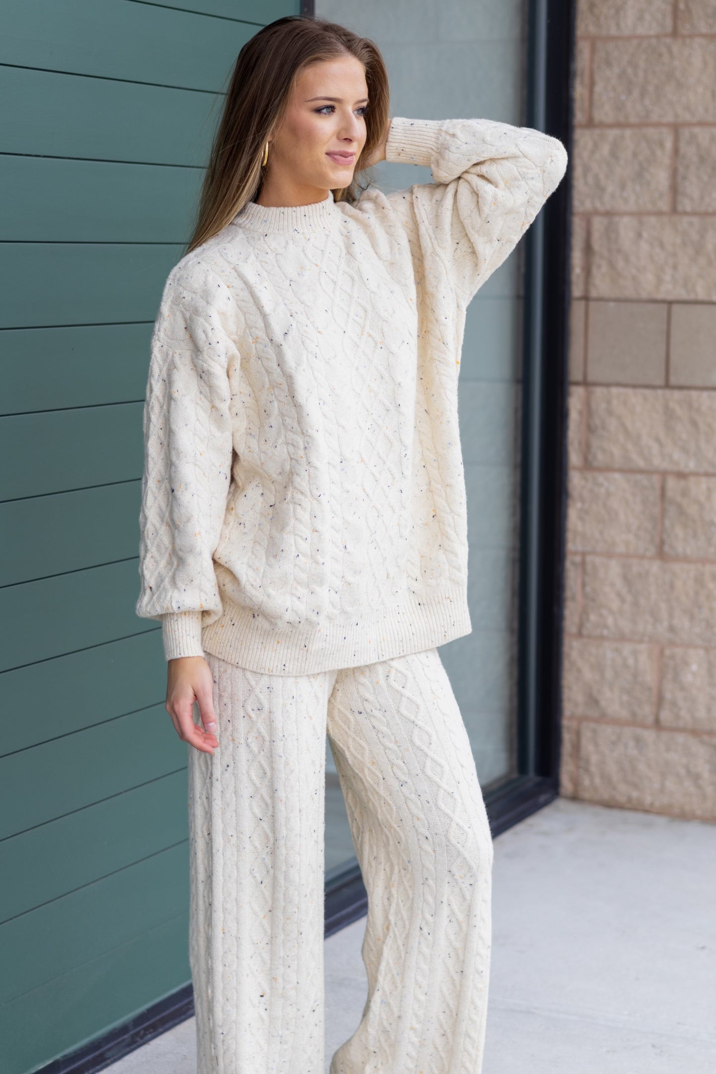 Comfy Cozy Cable Sweater Off-White