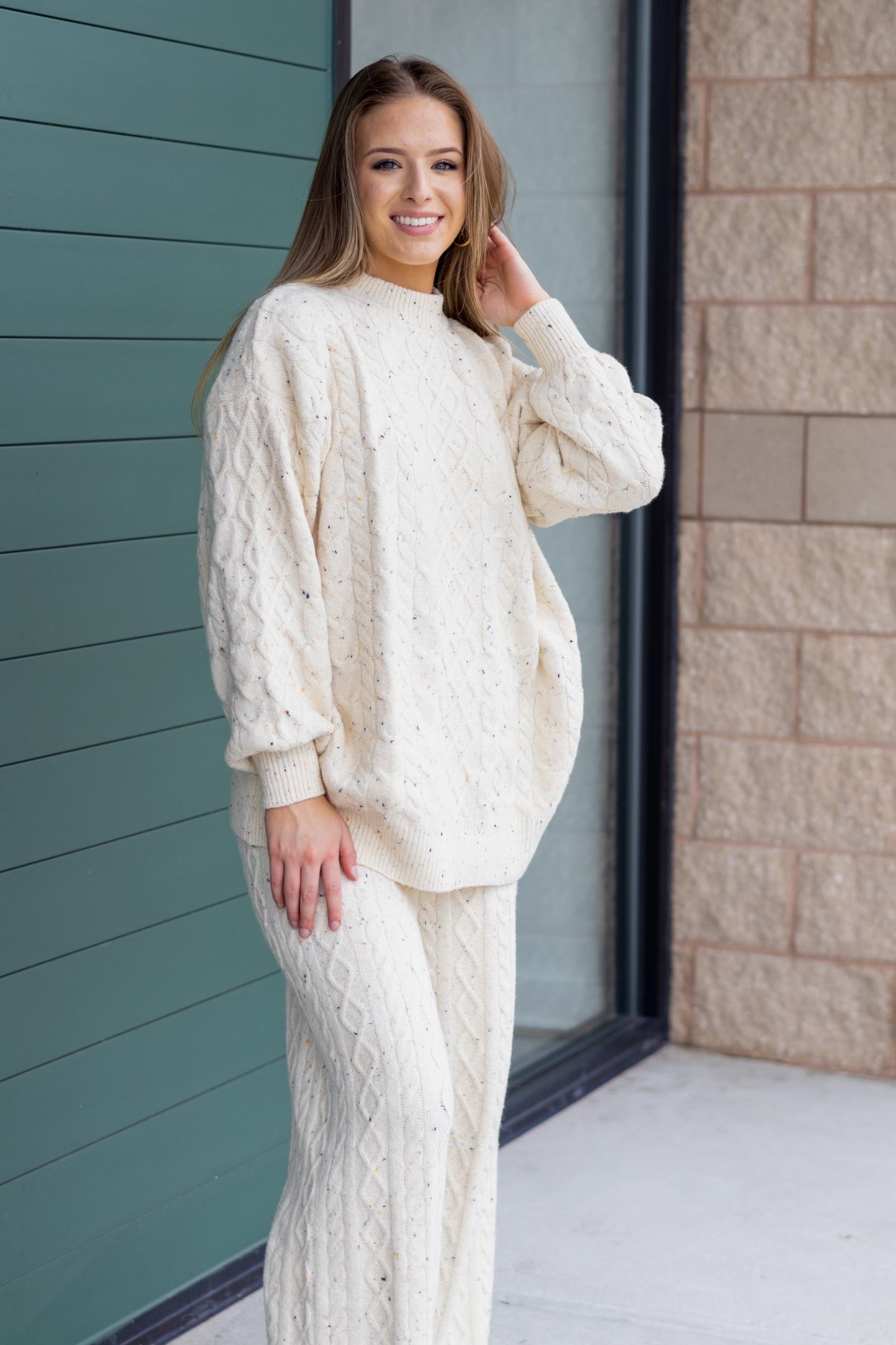 Comfy Cozy Cable Sweater Off-White