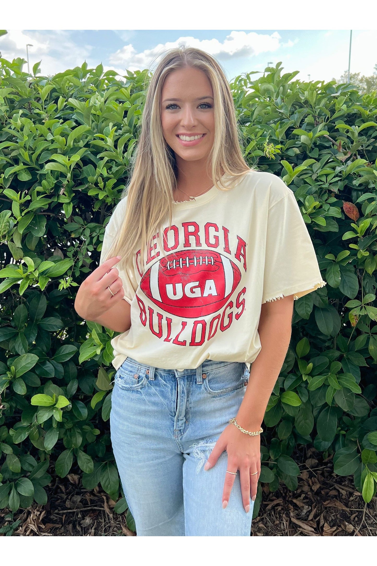 Georgia Distressed Boyfriend Tee