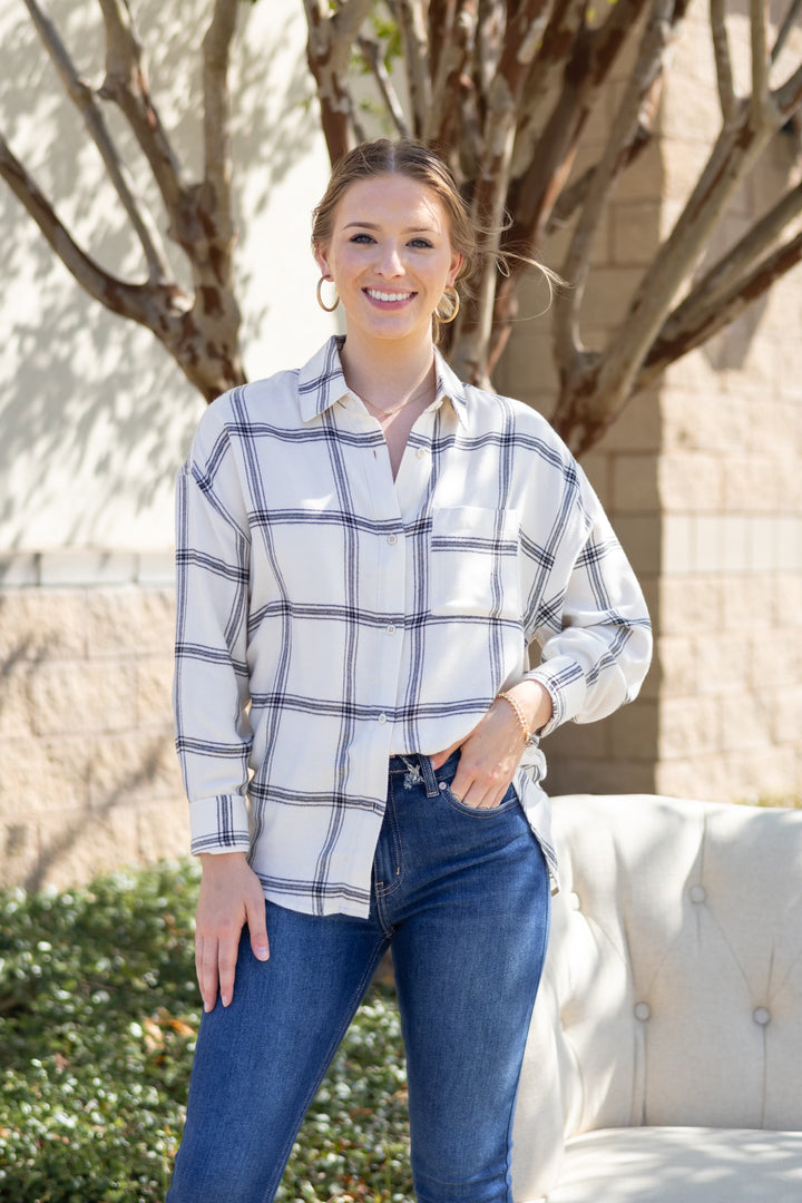 River Plaid Button Up