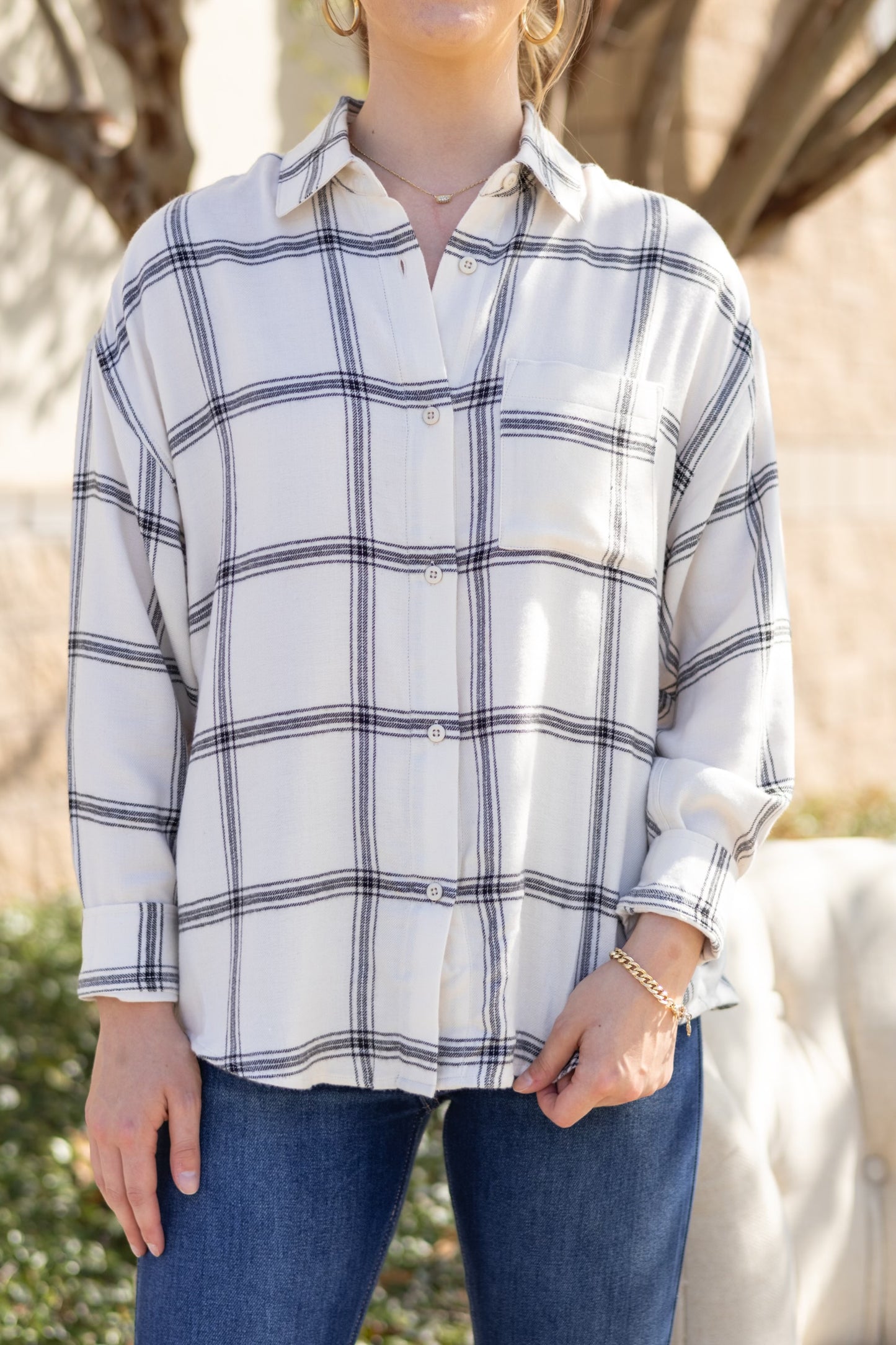 River Plaid Button Up