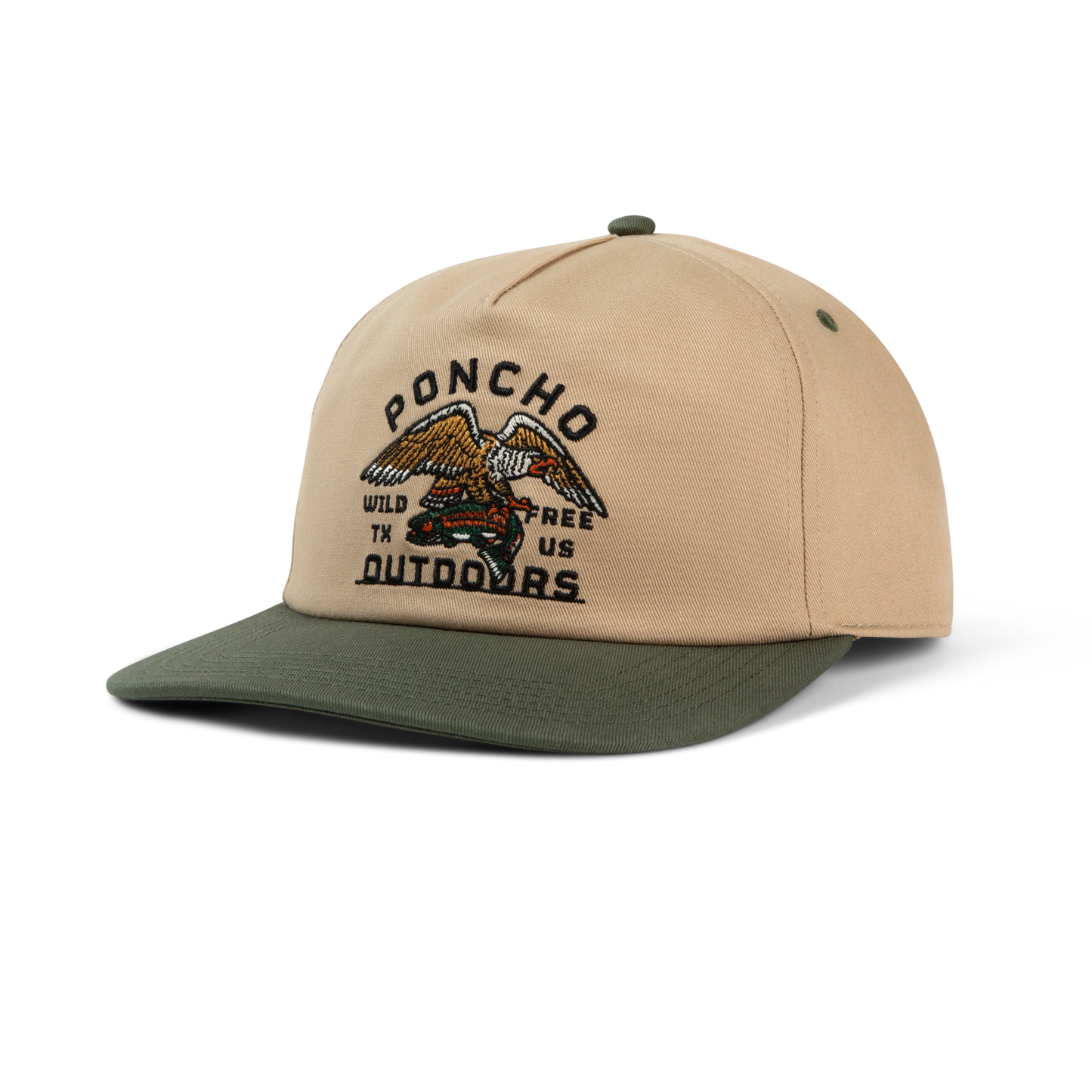 Poncho Men’s Eagle and Trout Hat - Tan