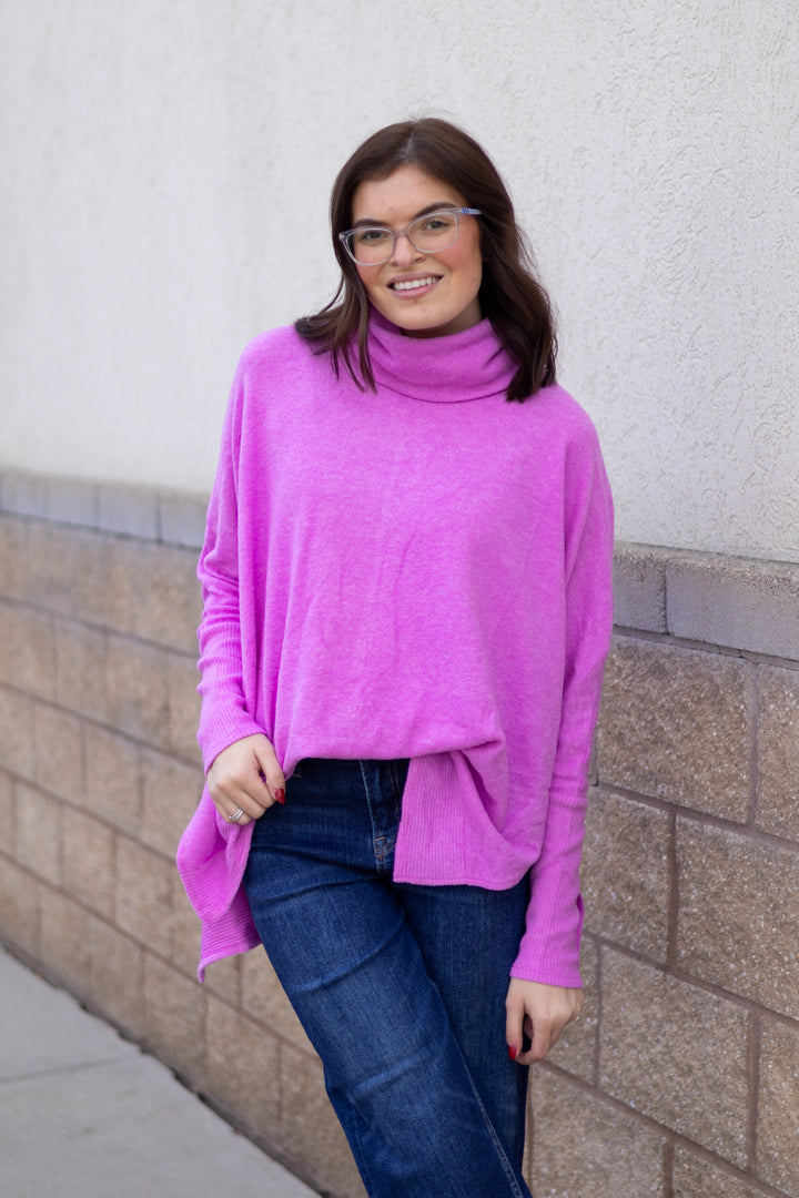 Slouchy Sunday Tunic - Fuchsia