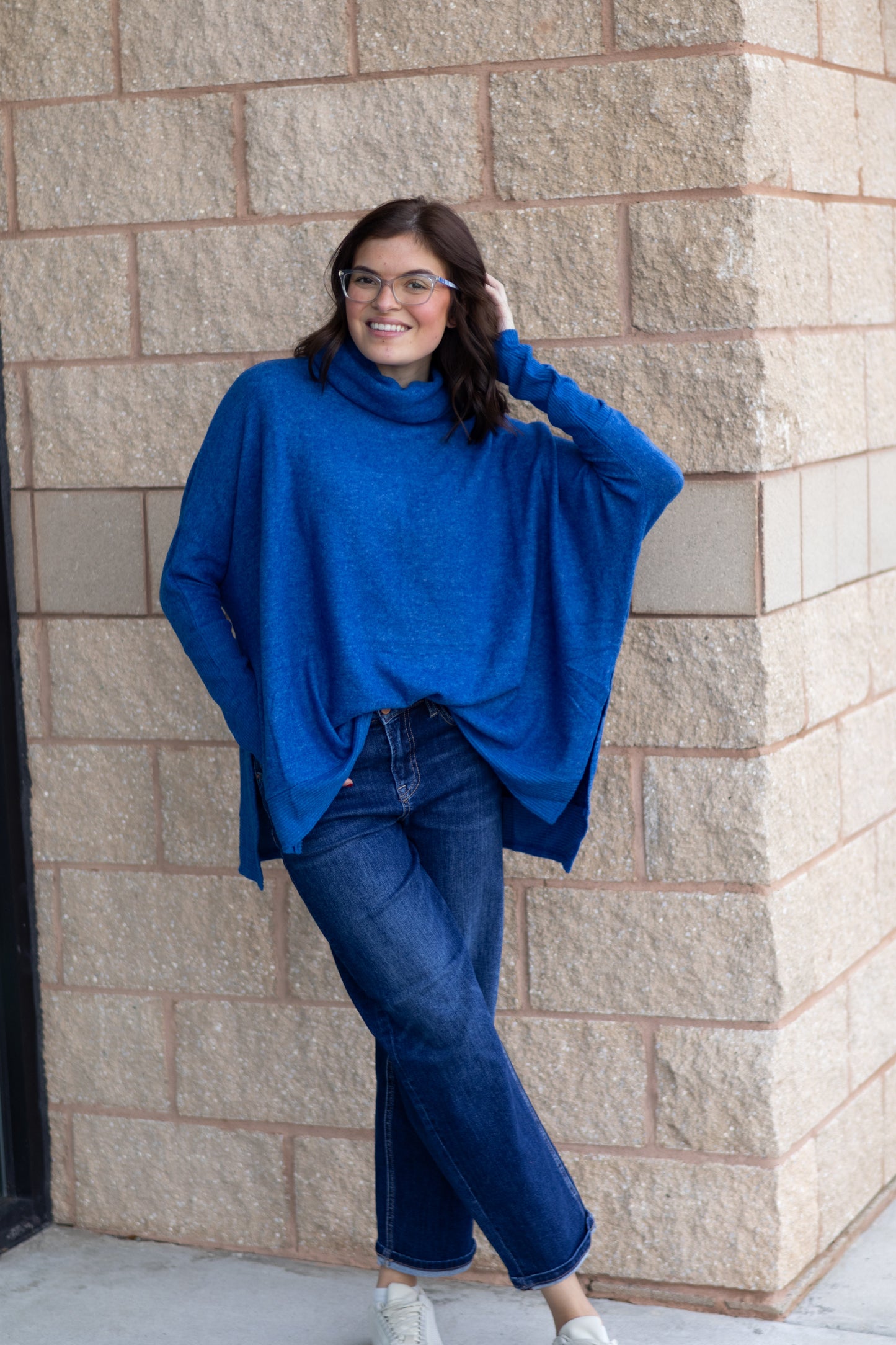 Slouchy Sunday Tunic - Cobalt