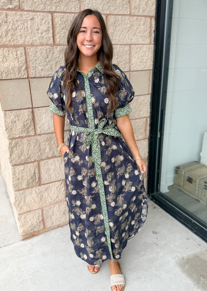 Luxe Bloom Midi Dress